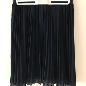 J. Crew Pleated Navy Skirt